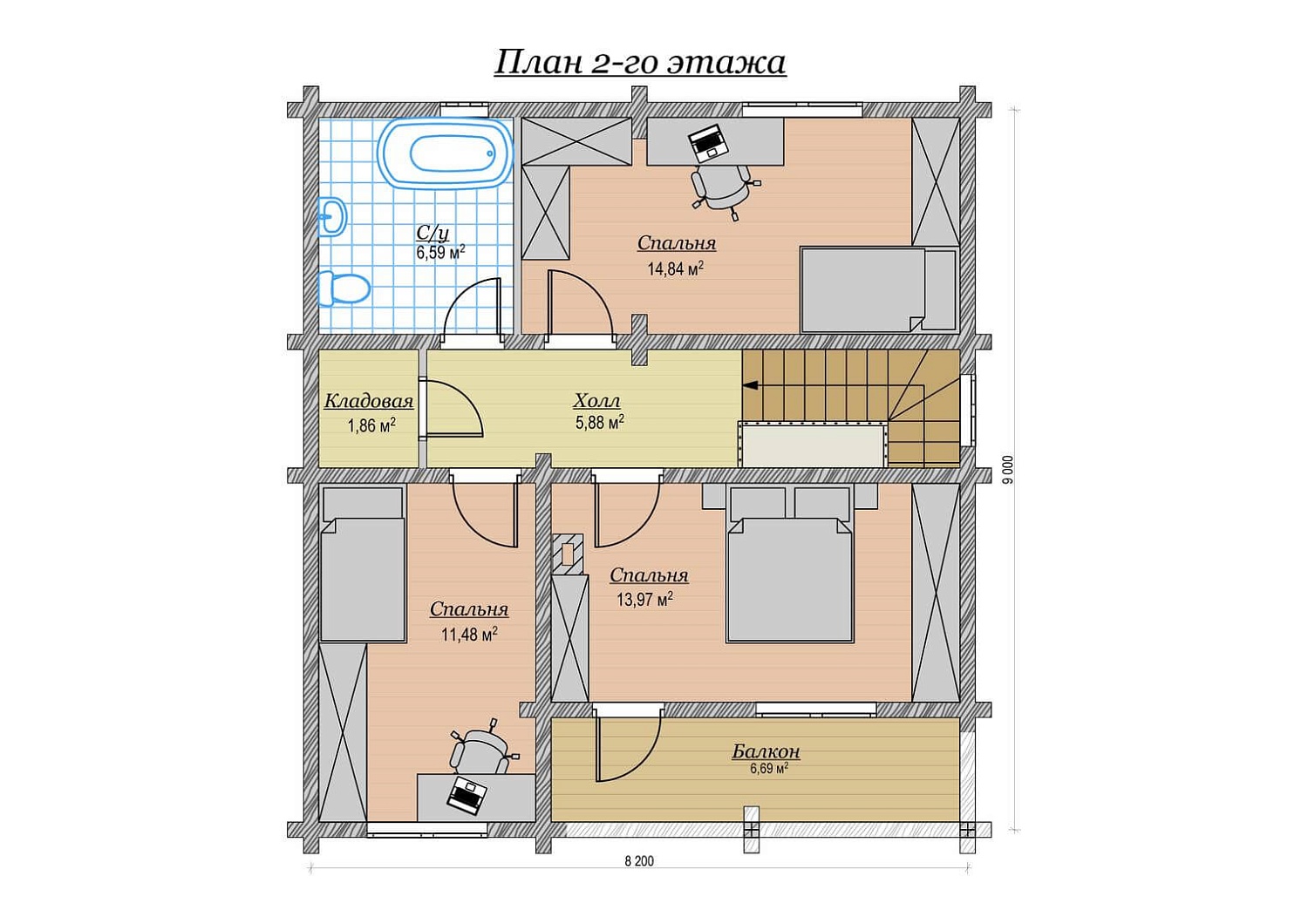 Дом из клееного бруса 133м2 Проект №ВЗ-319 «Орион»